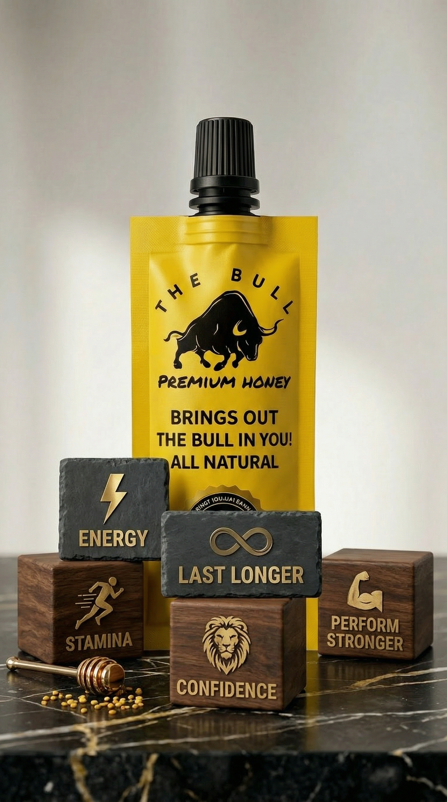 The Bull Premium Honey – Improve Performance, Stay Harder, Last Longer, All Natural Formula