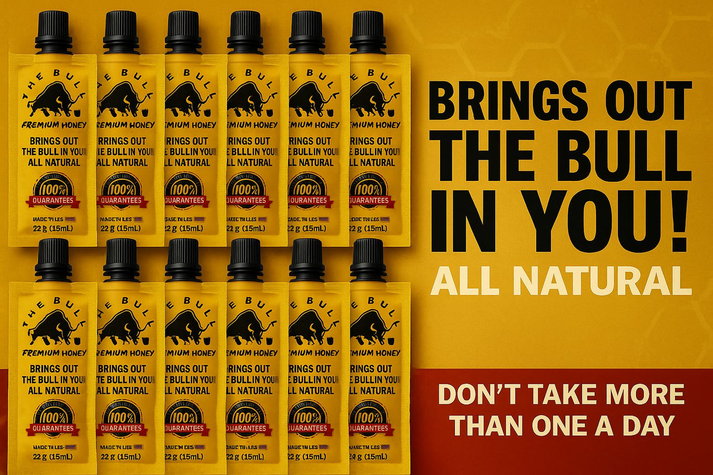 The Bull Premium Honey – Improve Performance, Stay Harder, Last Longer, All Natural Formula