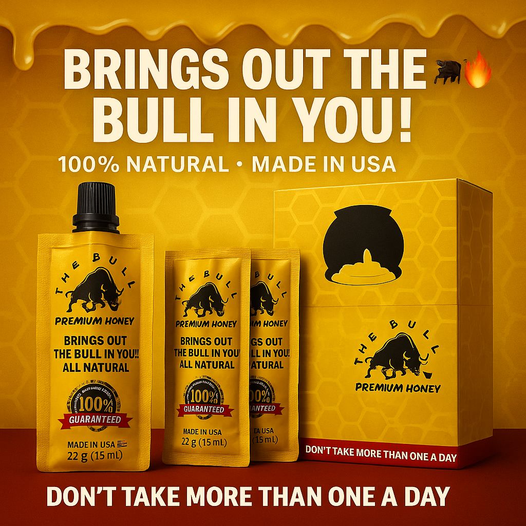 The Bull Premium Honey – Improve Performance, Stay Harder, Last Longer, All Natural Formula